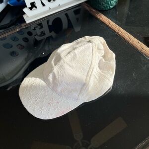 White Eyelet Cap